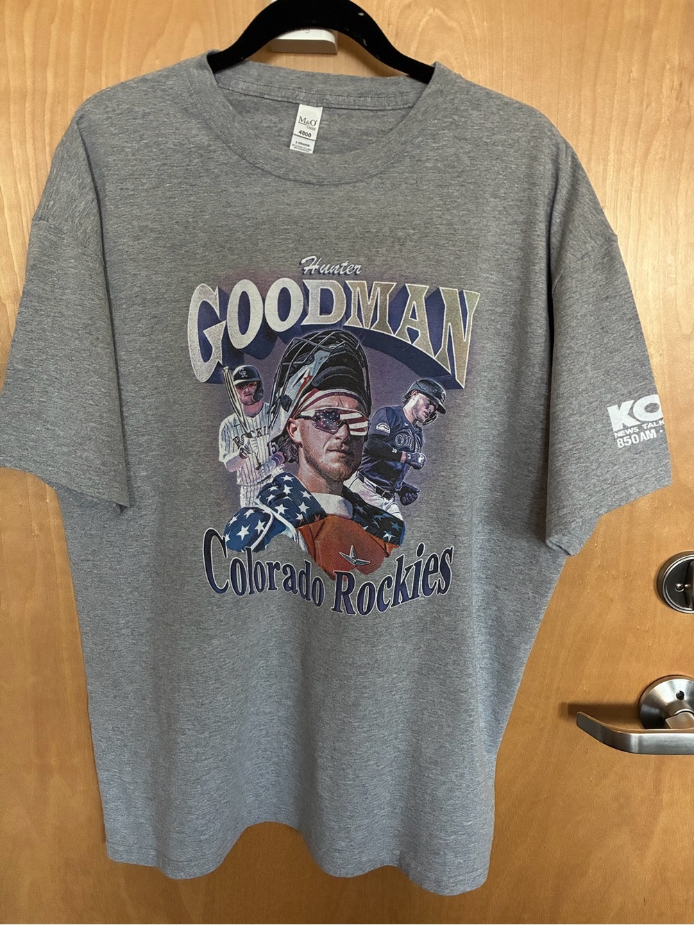 Hunter Goodman Colorado Rockies Gray Graphic Tee